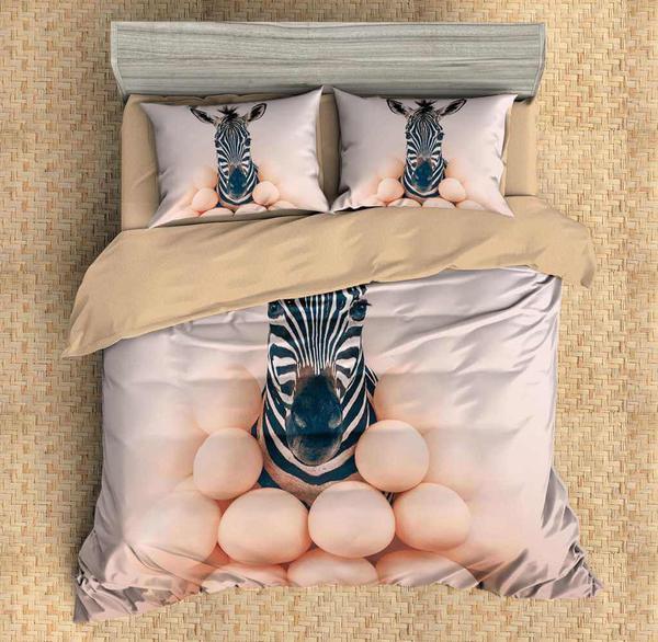 Zebra 3D Customized Duvet Cover Bedding Set