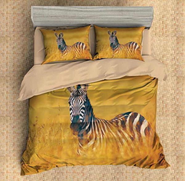 Zebra 3D Customized Duvet Cover Bedding Set