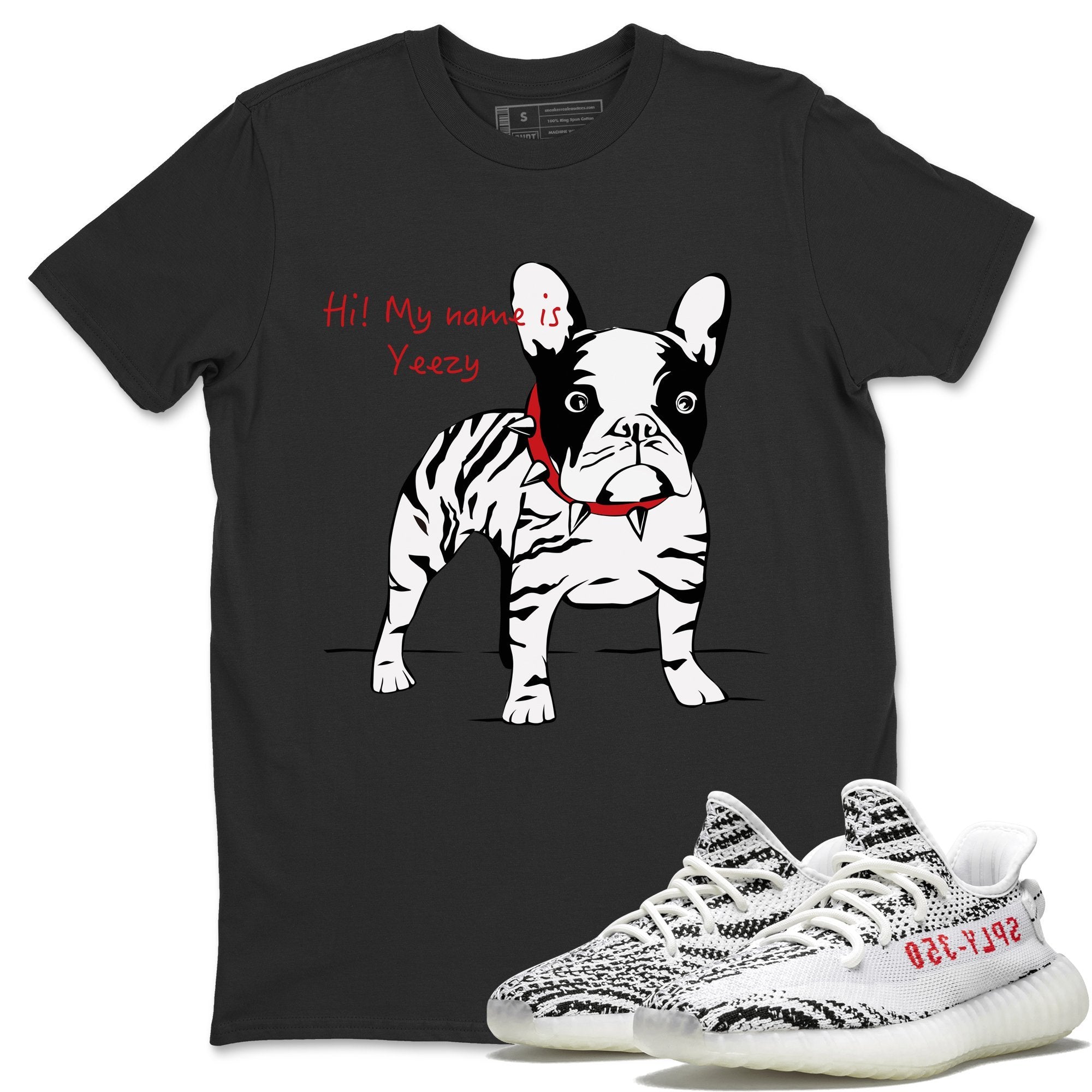 Zebra Frenchie Unisex Tshirt – Yeezy 350 V2 Zebra