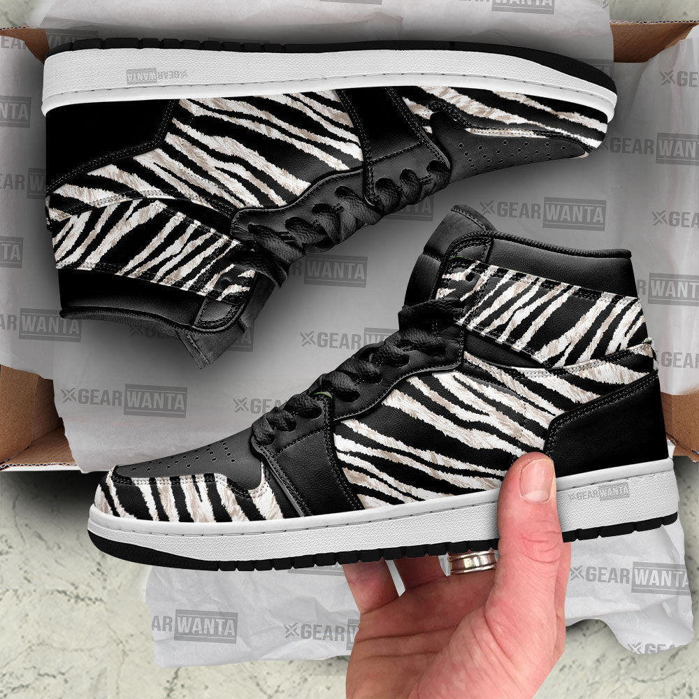 Zebra Skin J1 Sneakers, Air Jordan Hightop