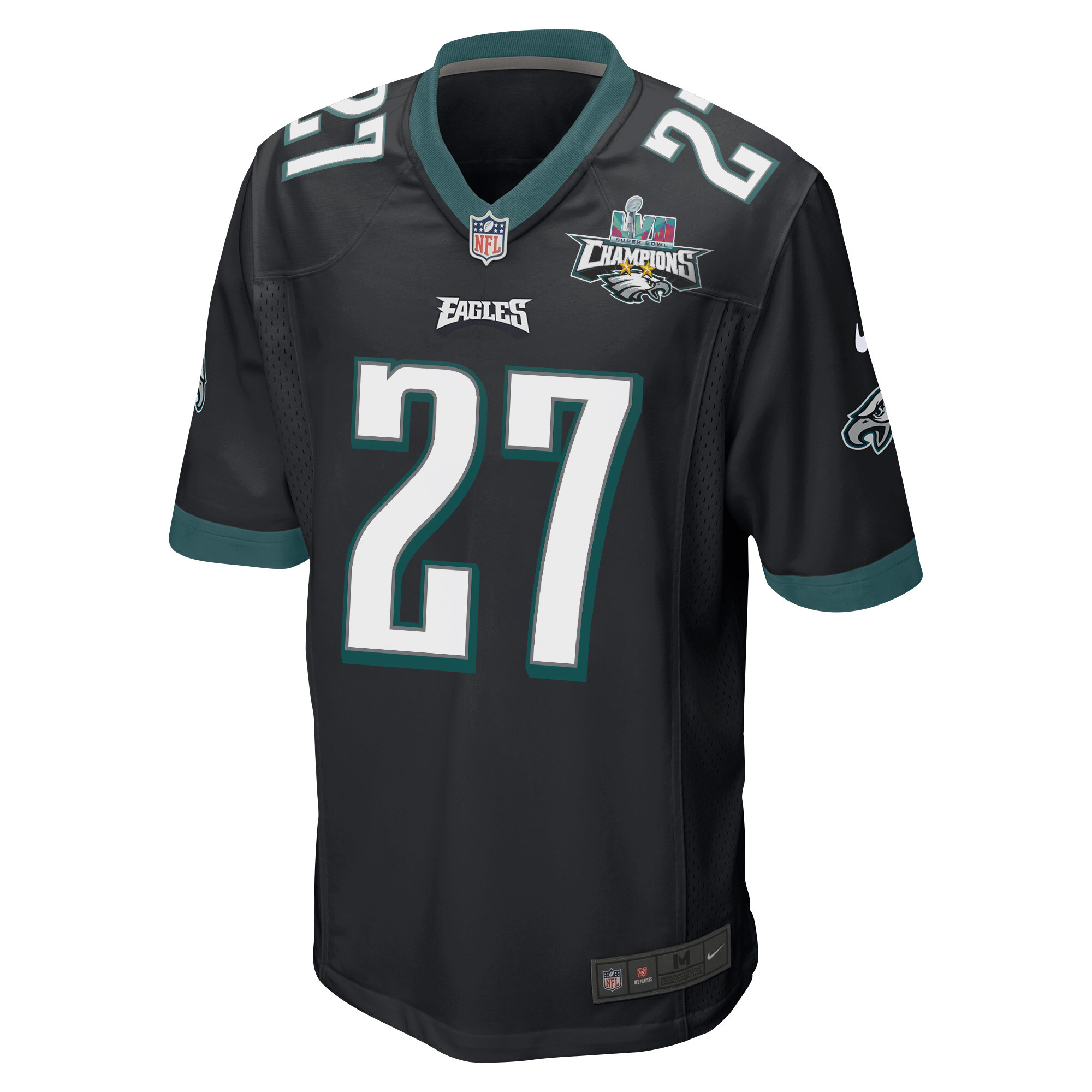 Zech McPhearson 27 Philadelphia Eagles Super Bowl LVII Champions 2 Stars Men Game Stitched Jersey – Black