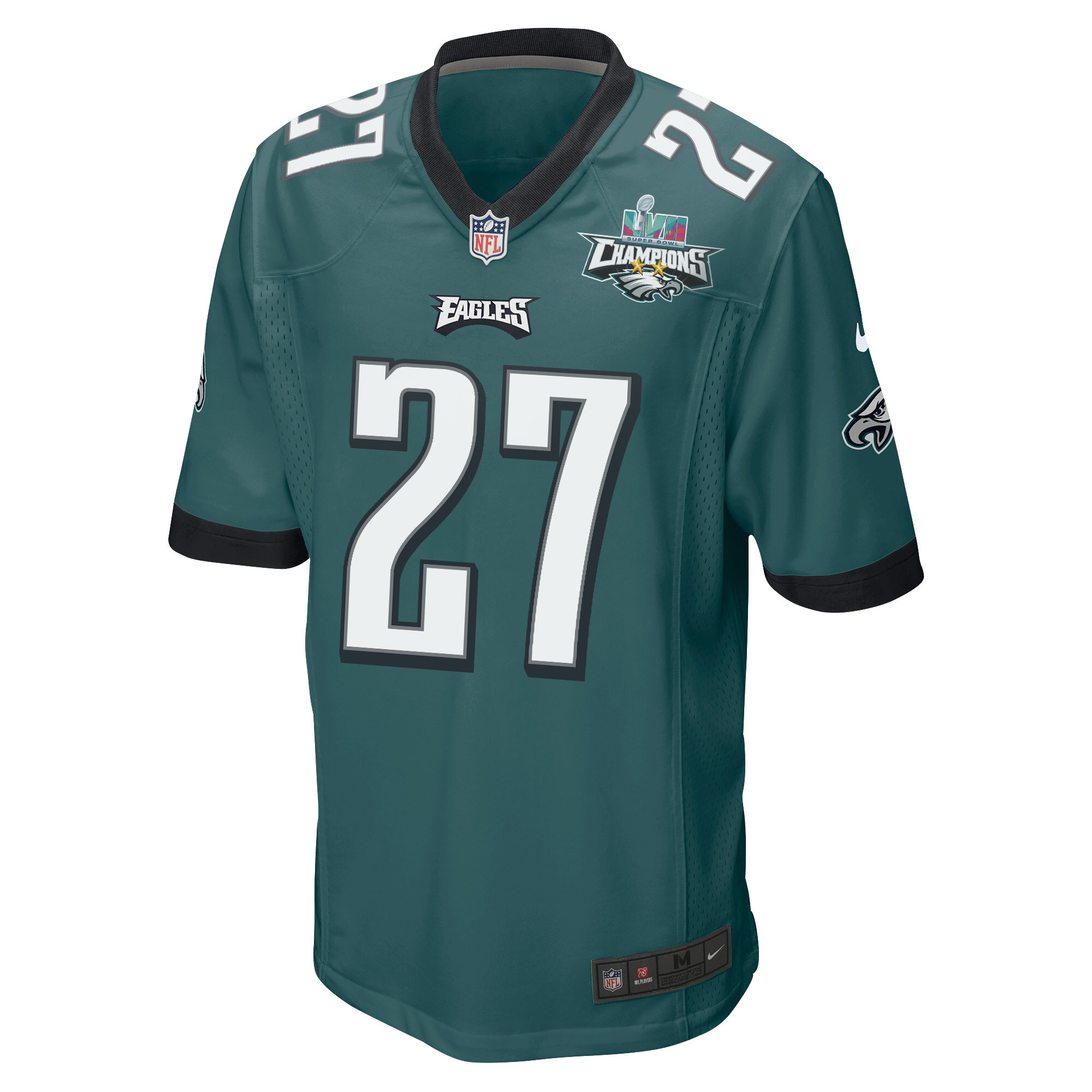 Zech McPhearson 27 Philadelphia Eagles Super Bowl LVII Champions 2 Stars Men Game Stitched Jersey – Midnight Green