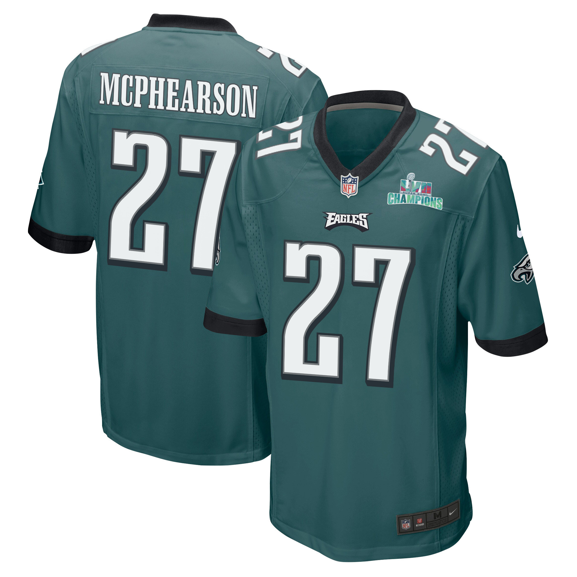Zech McPhearson 27 Philadelphia Eagles Super Bowl LVII Champions Men Game Stitched Jersey – Midnight Green