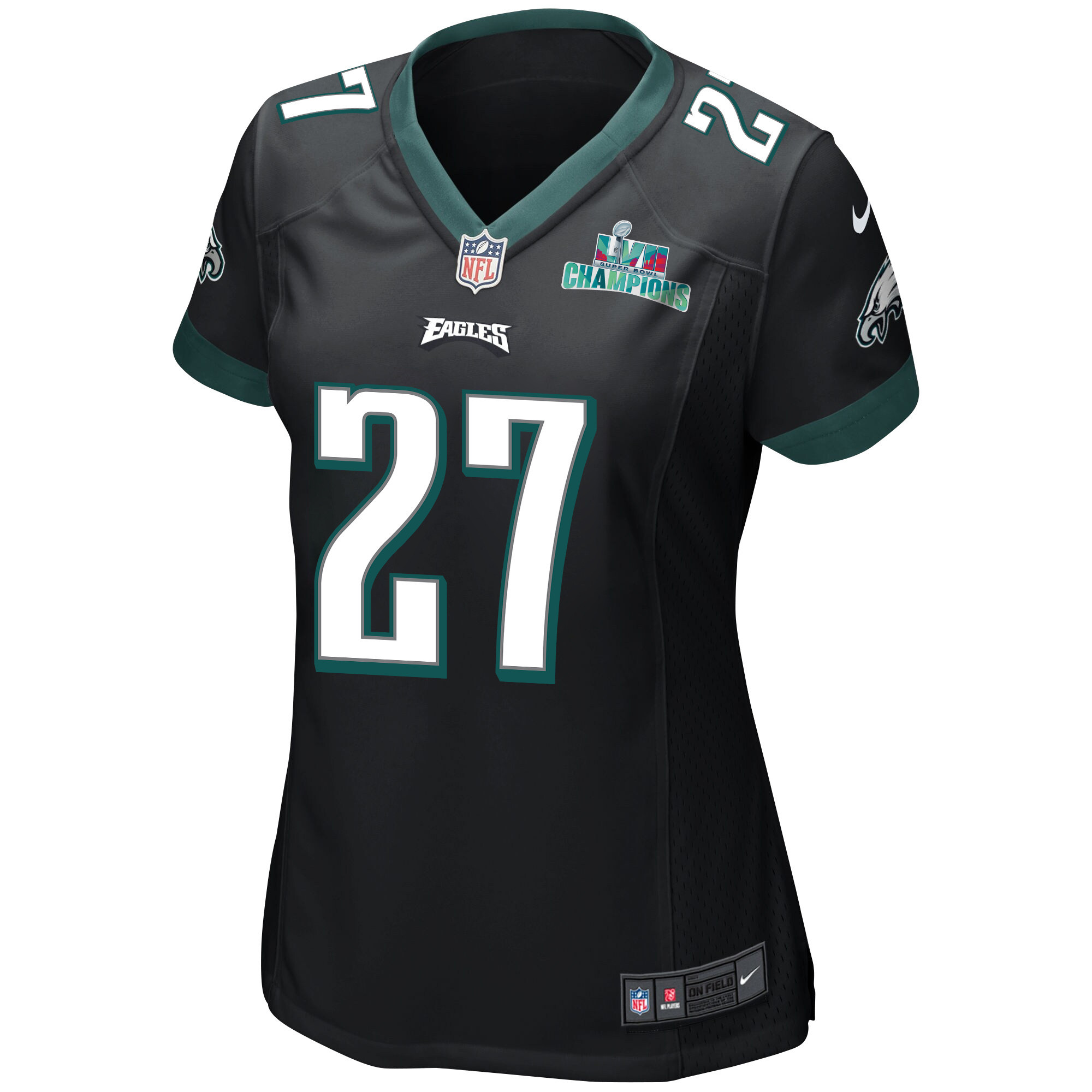 Zech McPhearson 27 Philadelphia Eagles Super Bowl LVII Champions Women Game Stitched Jersey – Black