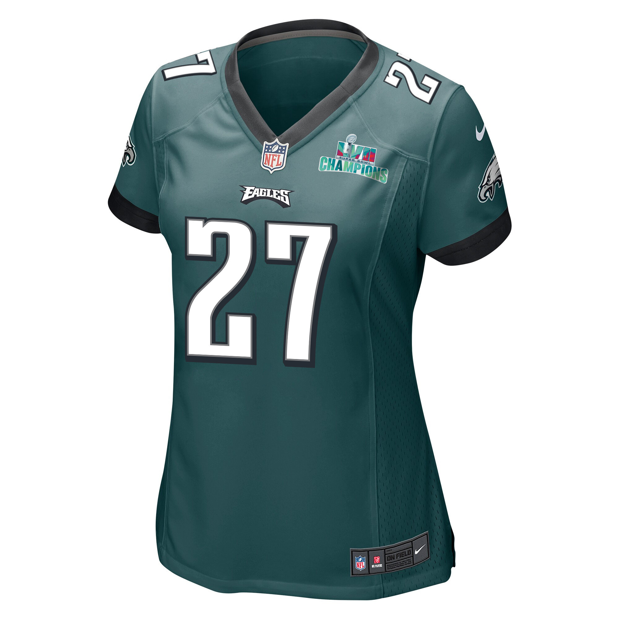 Zech McPhearson 27 Philadelphia Eagles Super Bowl LVII Champions Women Game Stitched Jersey – Midnight Green
