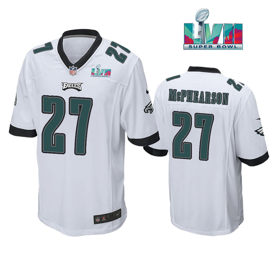 Zech McPhearson 27 Philadelphia Eagles Super Bowl LVII Game Player Men Stitched Jersey – White
