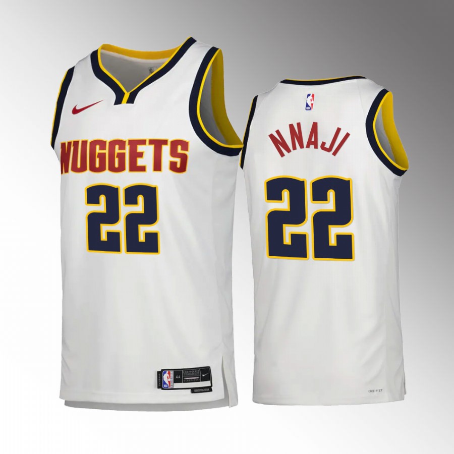 Zeke Nnaji 2022-23 Denver Nuggets White #22 Association Edition Jersey Swingman