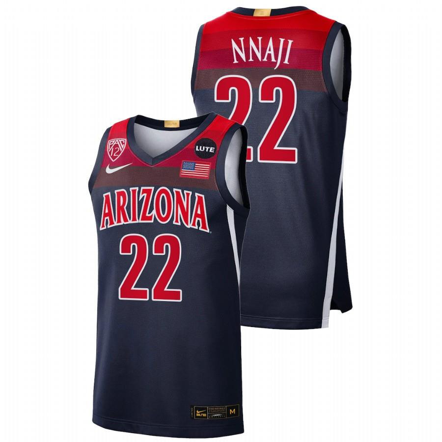 Zeke Nnaji 22 Navy Arizona Wildcats Elite Limited Stitched Jersey