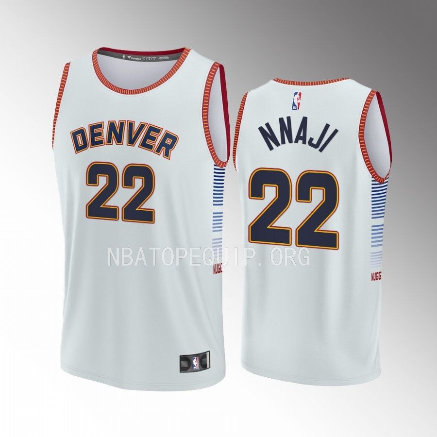 Zeke Nnaji Nuggets #22 Gray Jersey Fast Break Fastbreak 2022-23 City Edition