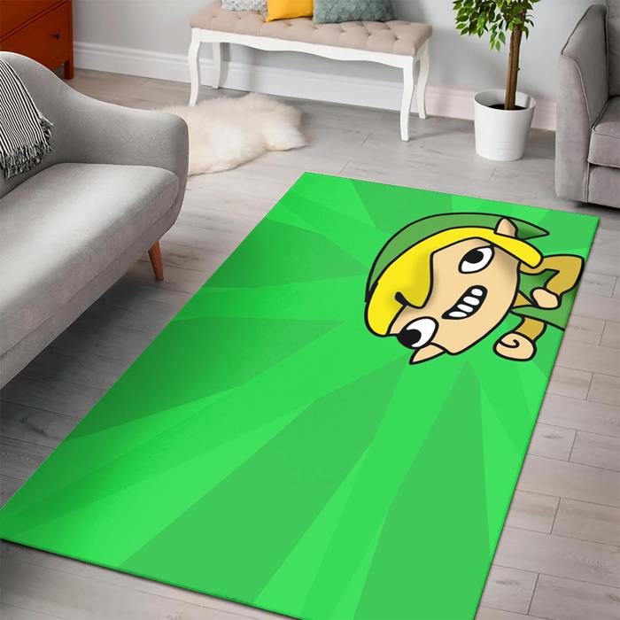 Zelda Face Rectangle Rug – Custom Size And Printing