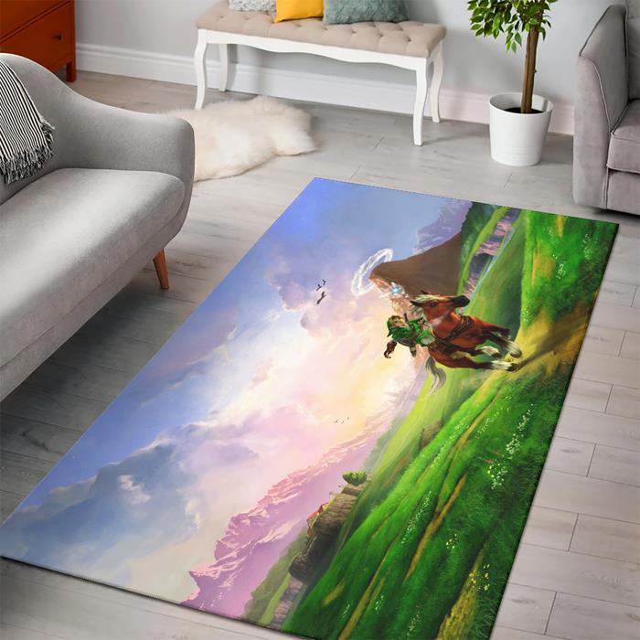 Zelda Ocarina of Time 3D Rectangle Rug – Custom Size And Printing