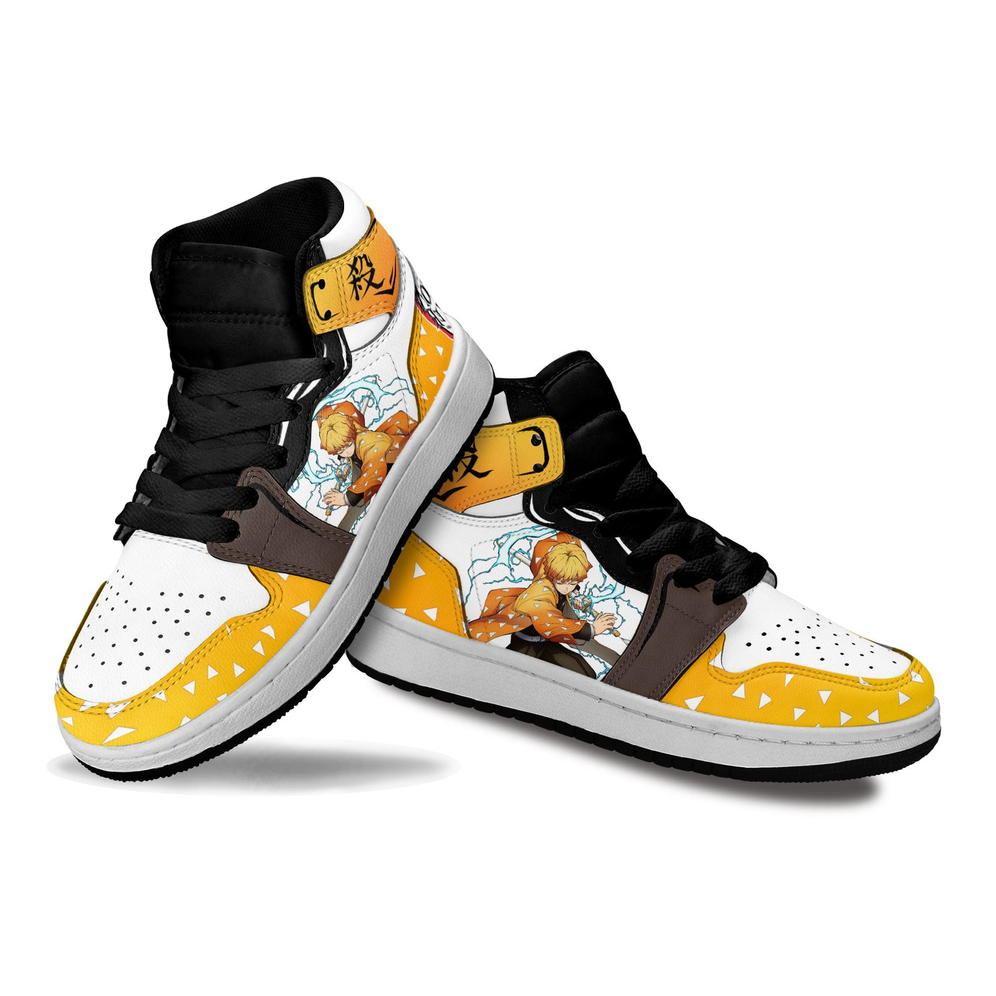 Zenitsu Agatsuma Kids Sneakers Custom Anime Demon Slayer Shoes For Kids