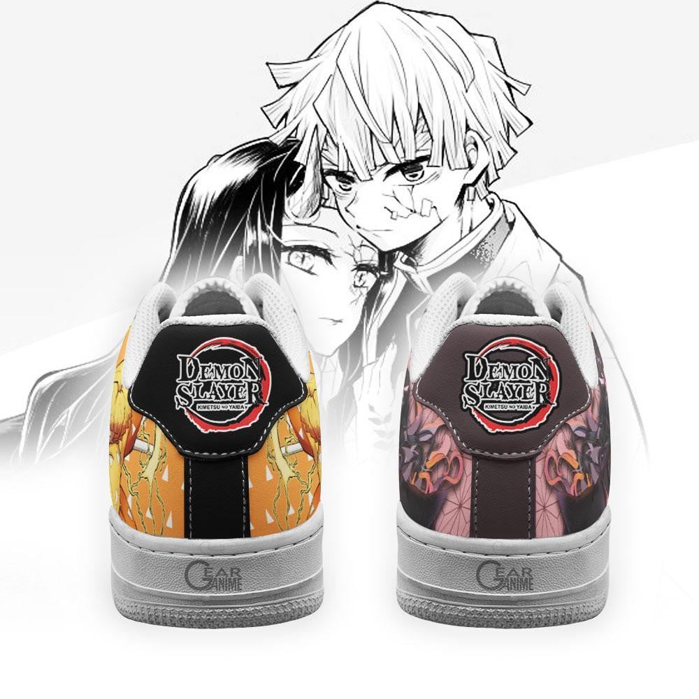 Zenitsu and Nezuko Air Sneakers Custom Anime Demon Slayer Shoes