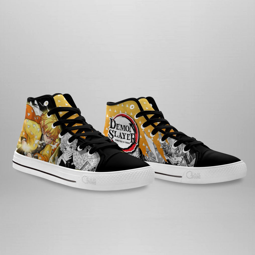 Zenitsu High Top Shoes Custom Anime Demon Slayer Sneakers
