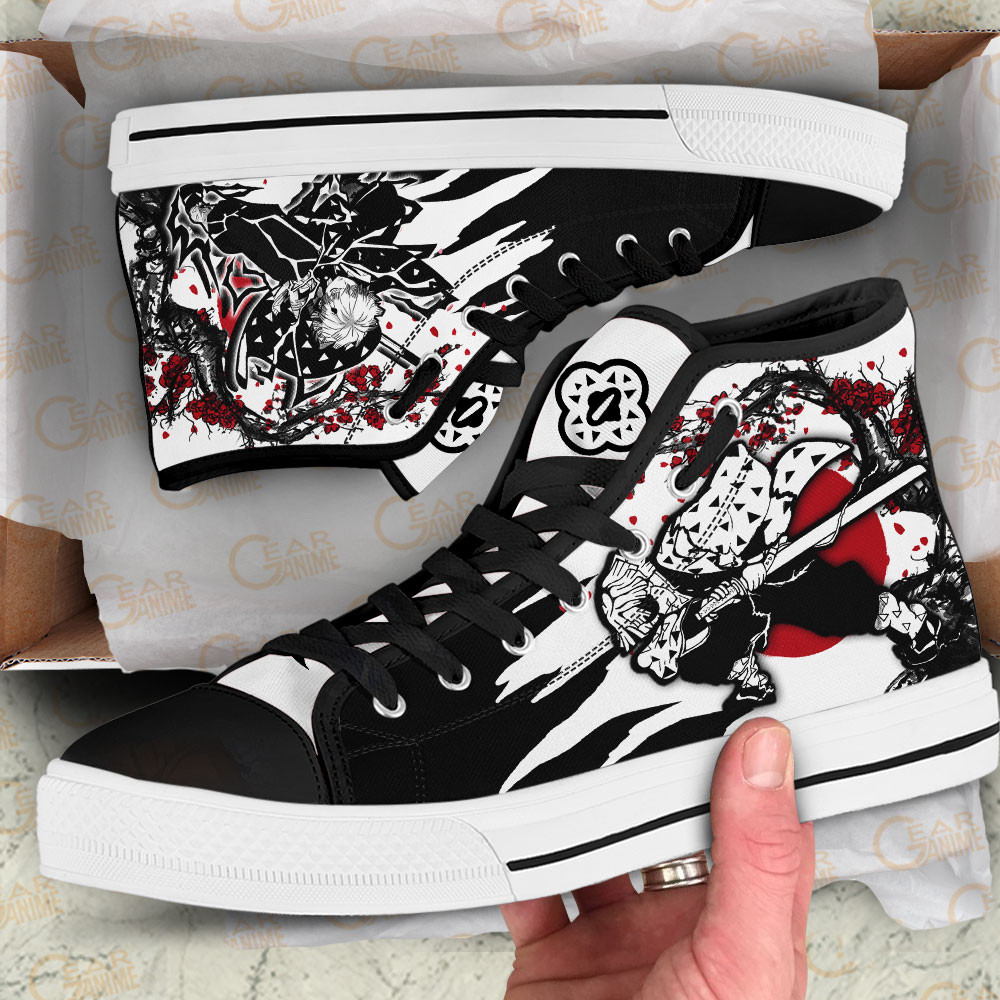Zenitsu High Top Shoes Custom Demon Slayer Anime Sneakers Japan Style