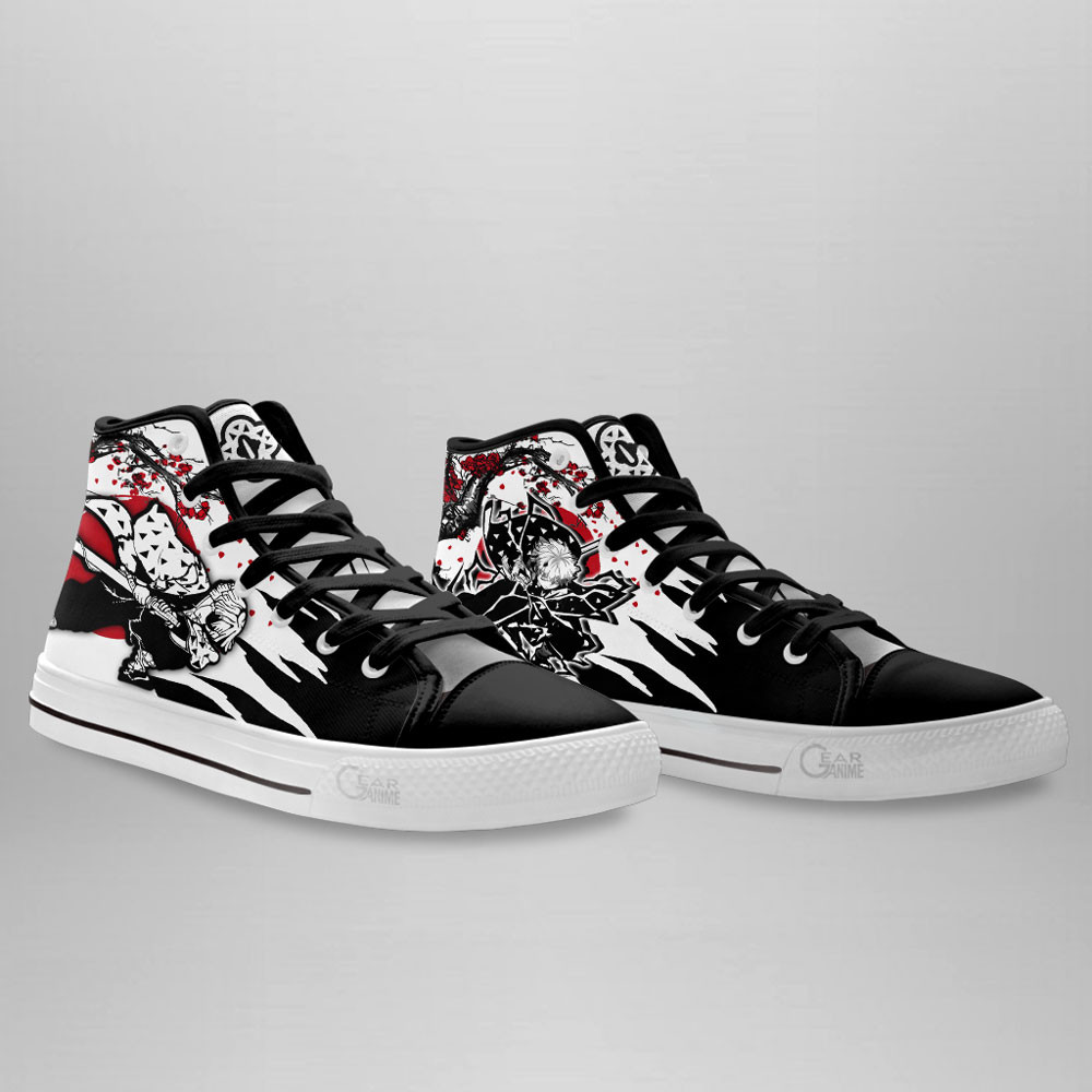 Zenitsu High Top Shoes Custom Demon Slayer Anime Sneakers Japan Style