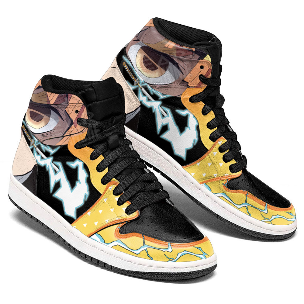 Zenitsu JD1s Sneakers Demon Slayer Anime Shoes, Air Jordan Hightop