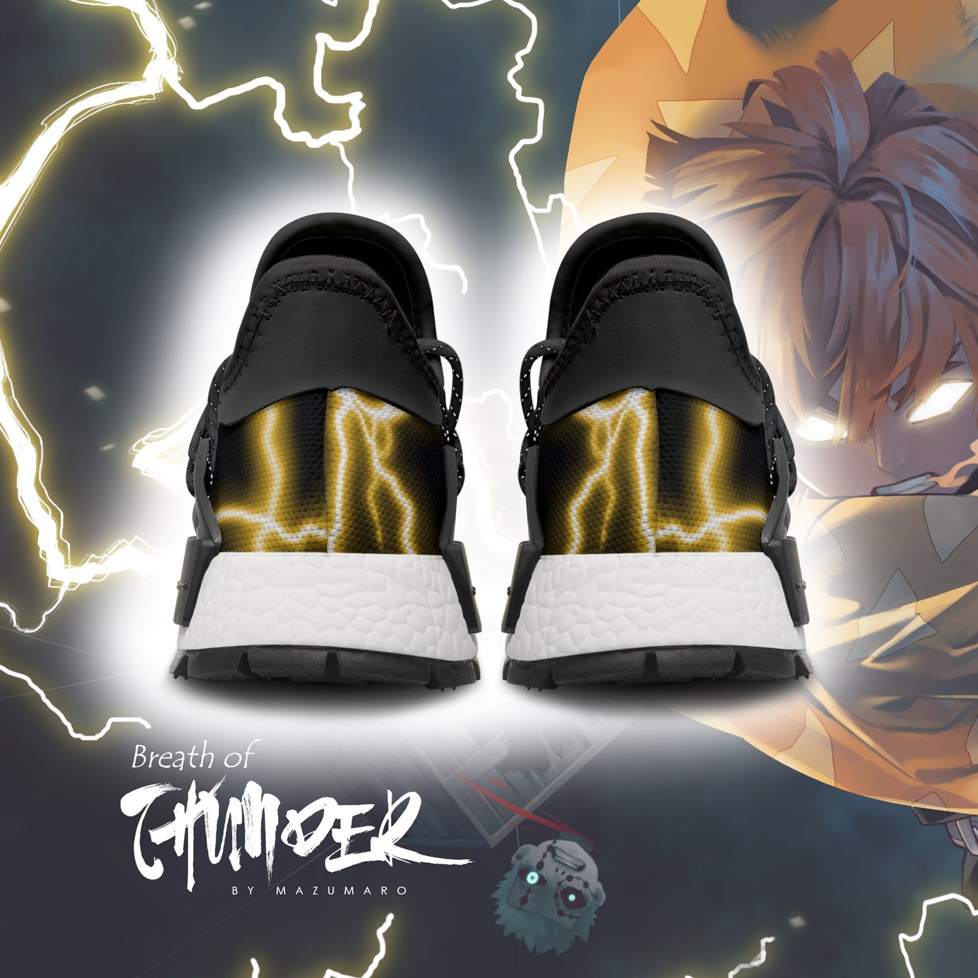 Zenitsu Shoes Thunder Breathing Anime Sneakers, NMD Shoes