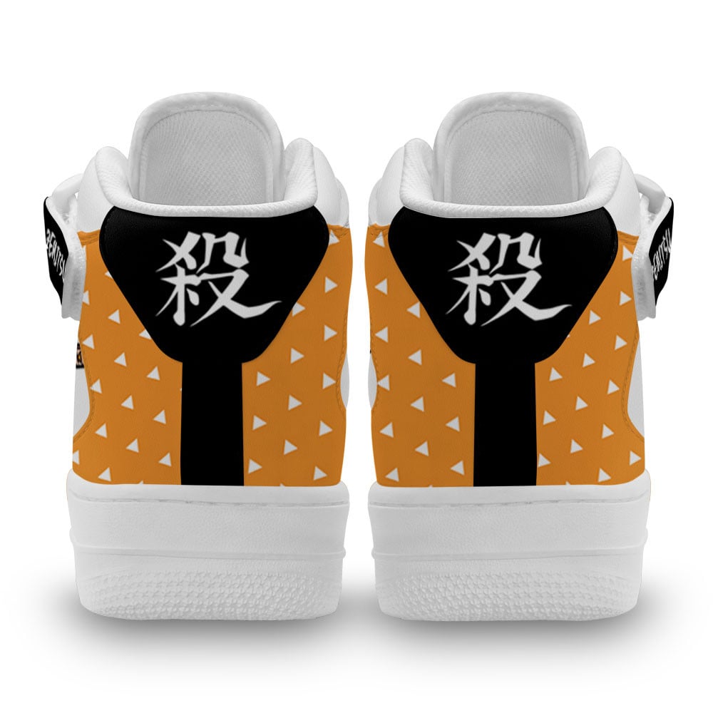 Zenitsu Sneakers Air Mid Custom Anime Demon Slayer Shoes