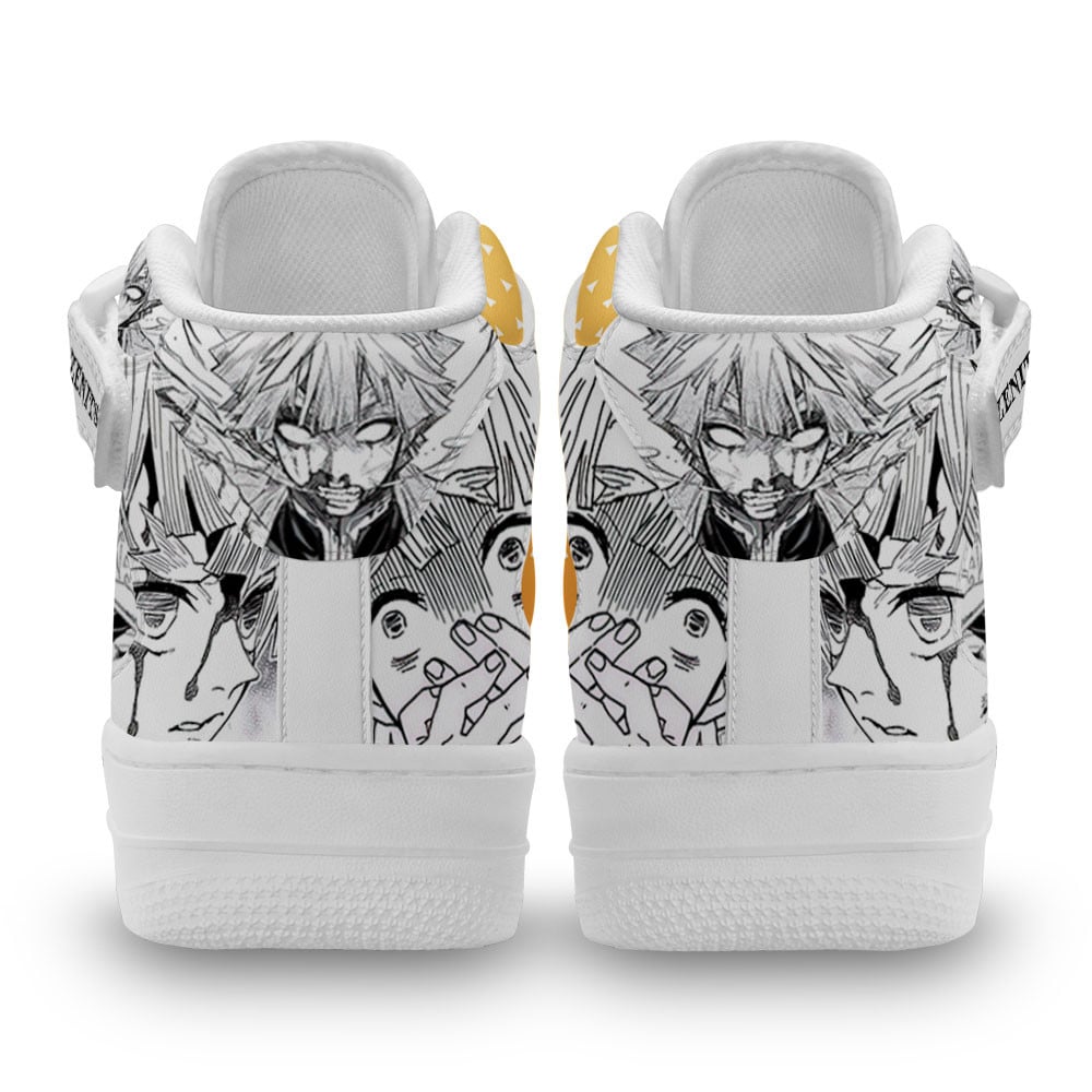 Zenitsu Sneakers Air Mid Custom Demon Slayer Anime Shoes Mix Manga