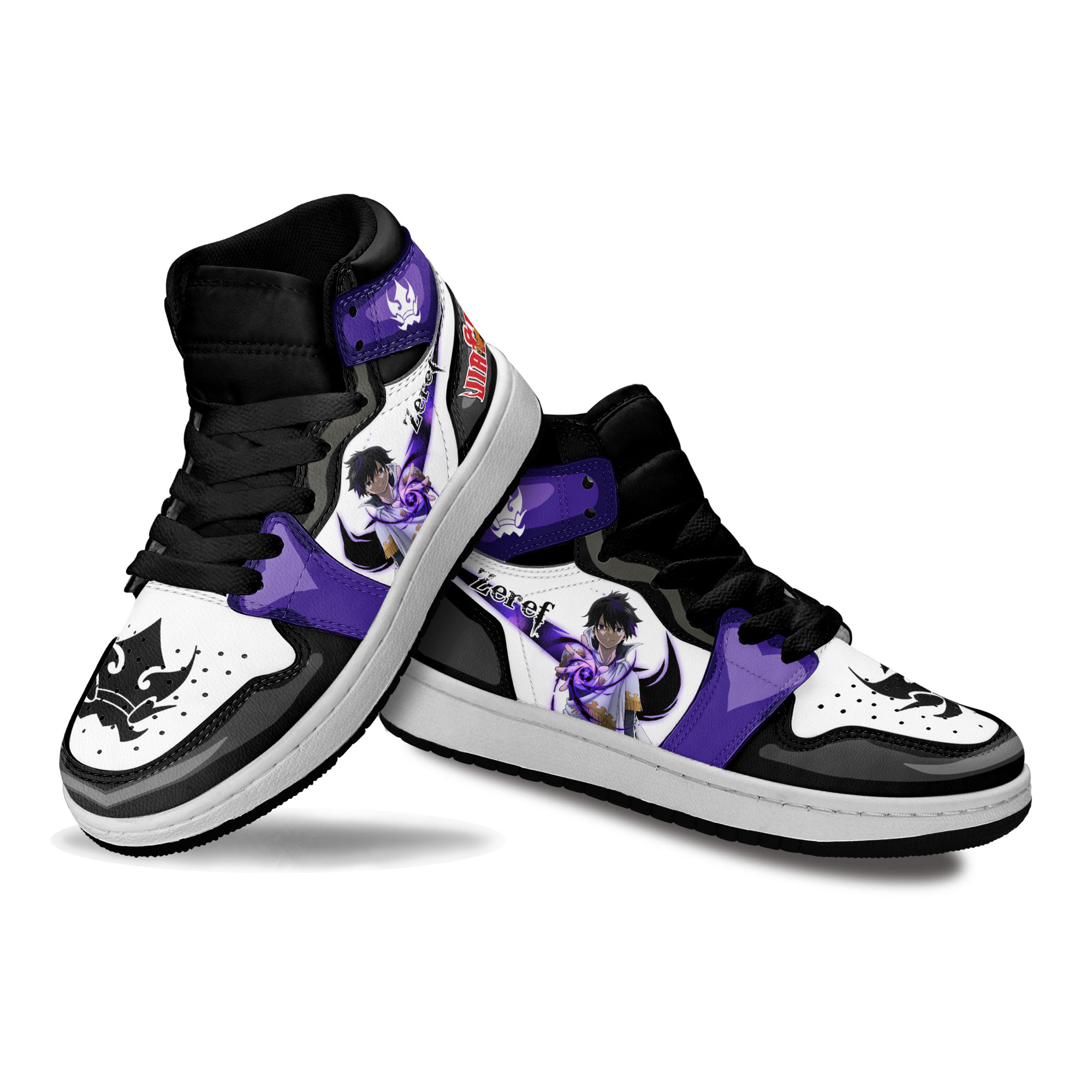 Zeref Kids Sneakers Custom Fairy Tail Anime Shoes For Kids