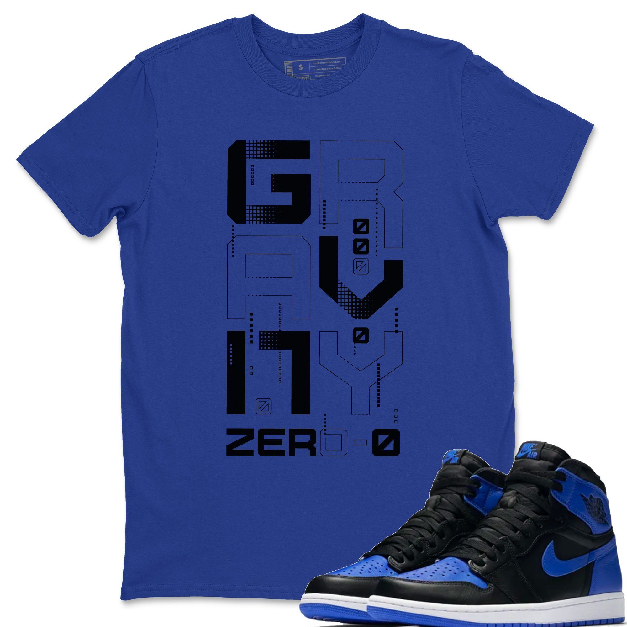 Zero Gravity Unisex Tshirt – Air Jordan 1 Royal Black