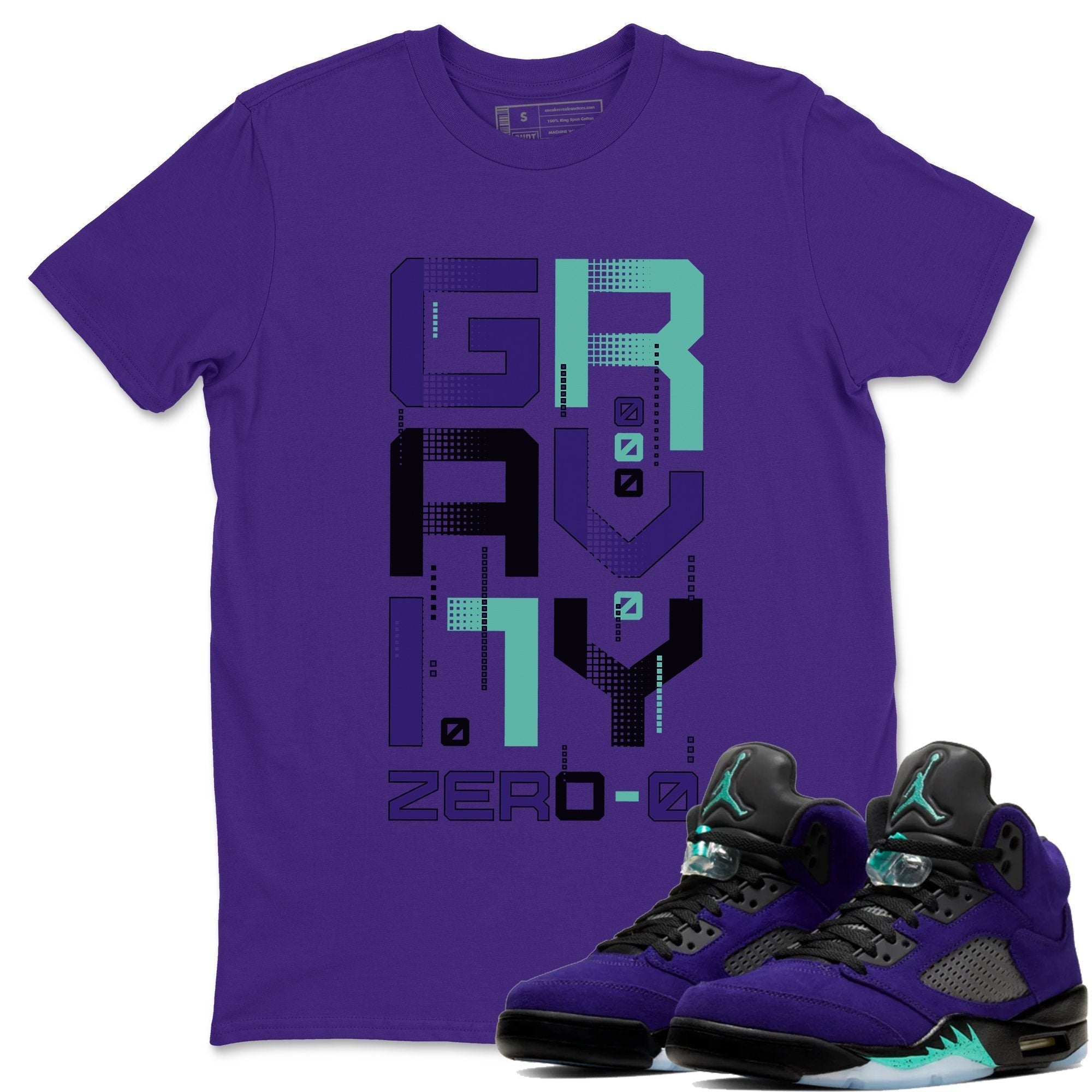 Zero Gravity Unisex Tshirt – Air Jordan 5 Purple Grape