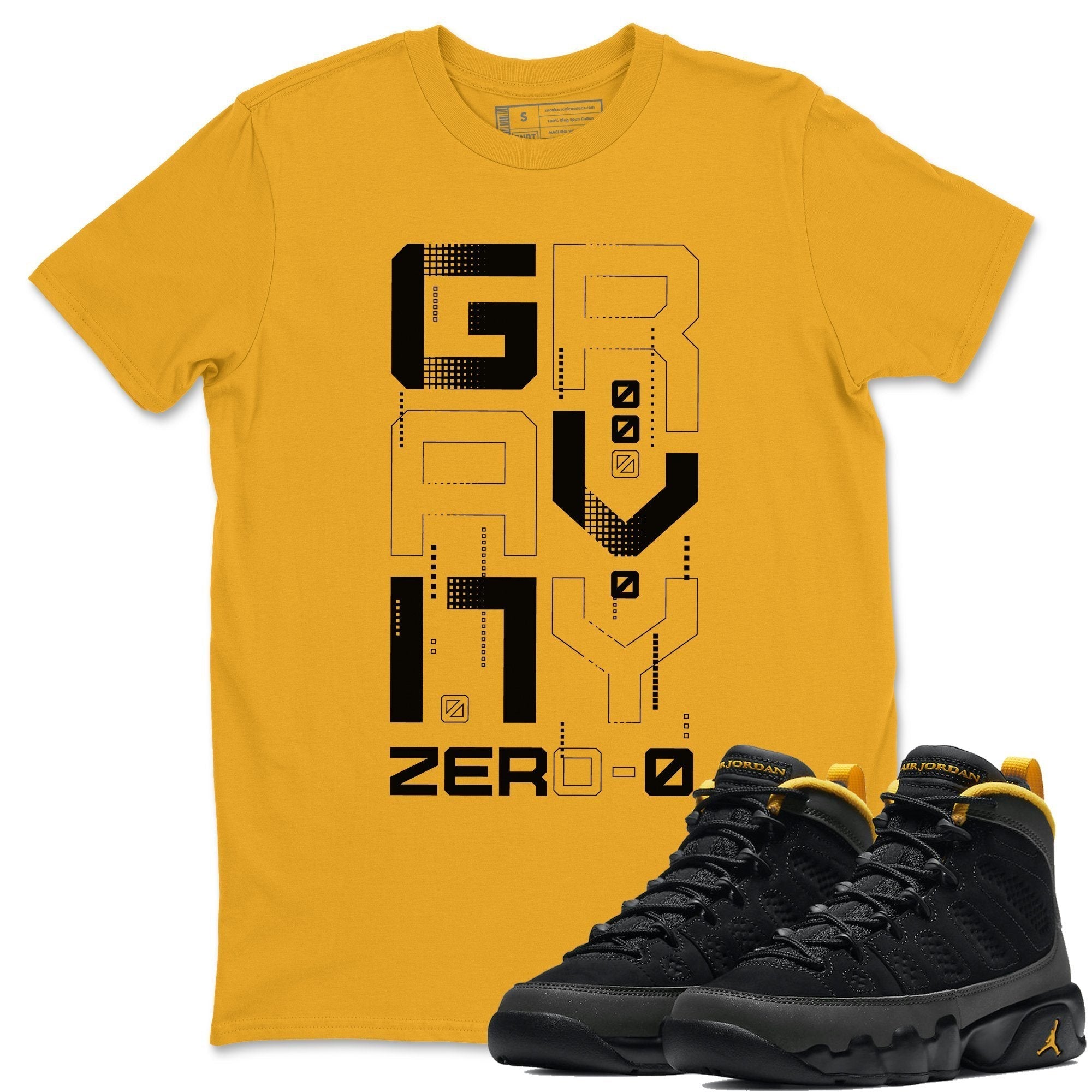 Zero Gravity Unisex Tshirt – Air Jordan 9 University Gold