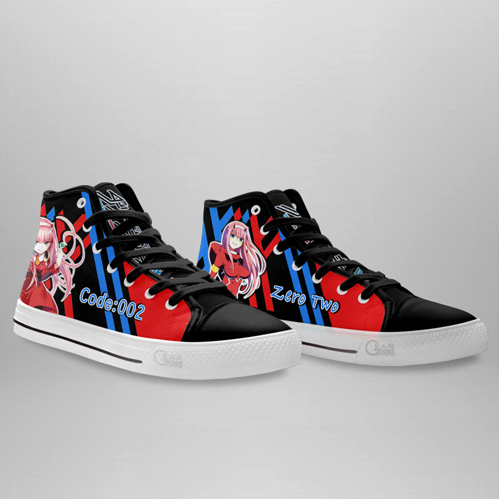 Zero Two Code 002 High Top Shoes Custom Darling In The Franxx Sneakers