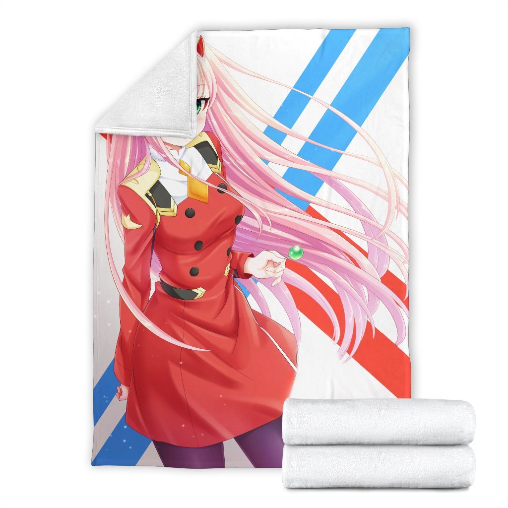 Zero Two Sherpa Blanket Cozy Blanket Fleece Blanket
