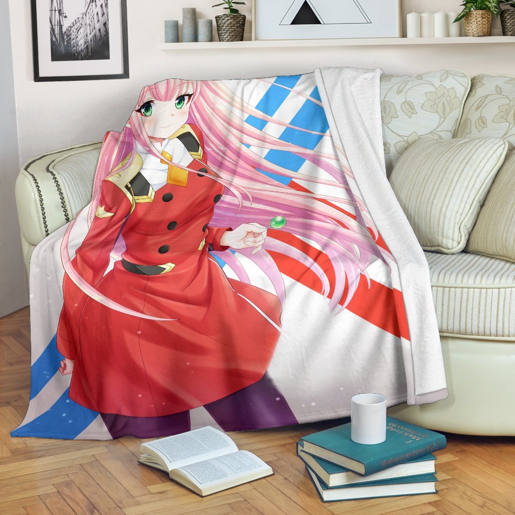 Zero Two Sherpa Blanket Cozy Blanket Fleece Blanket