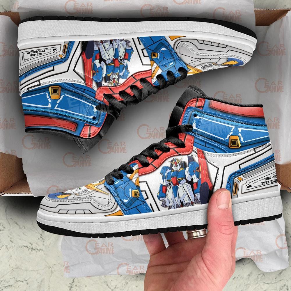 Zeta Gundam JD1s Sneakers Anime Gundam Shoes, Air Jordan Hightop