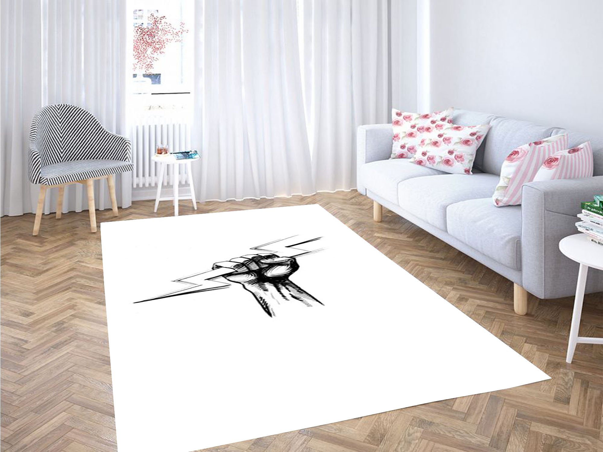 Zeus Hand Thunder Carpet Rectangle Rug