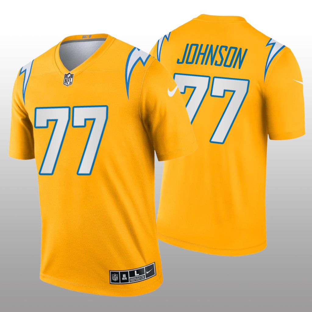 Zion Johnson Los Angeles Chargers Gold Jersey Inverted Legend - Men's