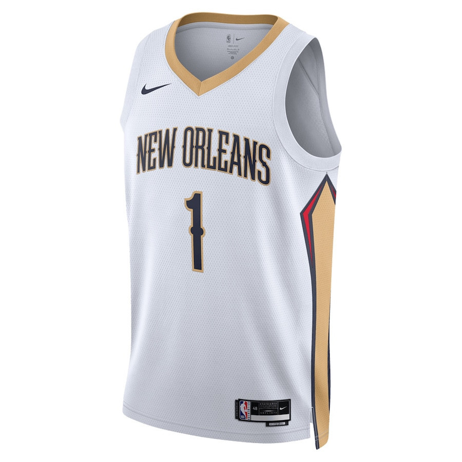 Zion Williamson 1 New Orleans Pelicans Men 2022/23 Swingman Stitched Jersey – Association Edition