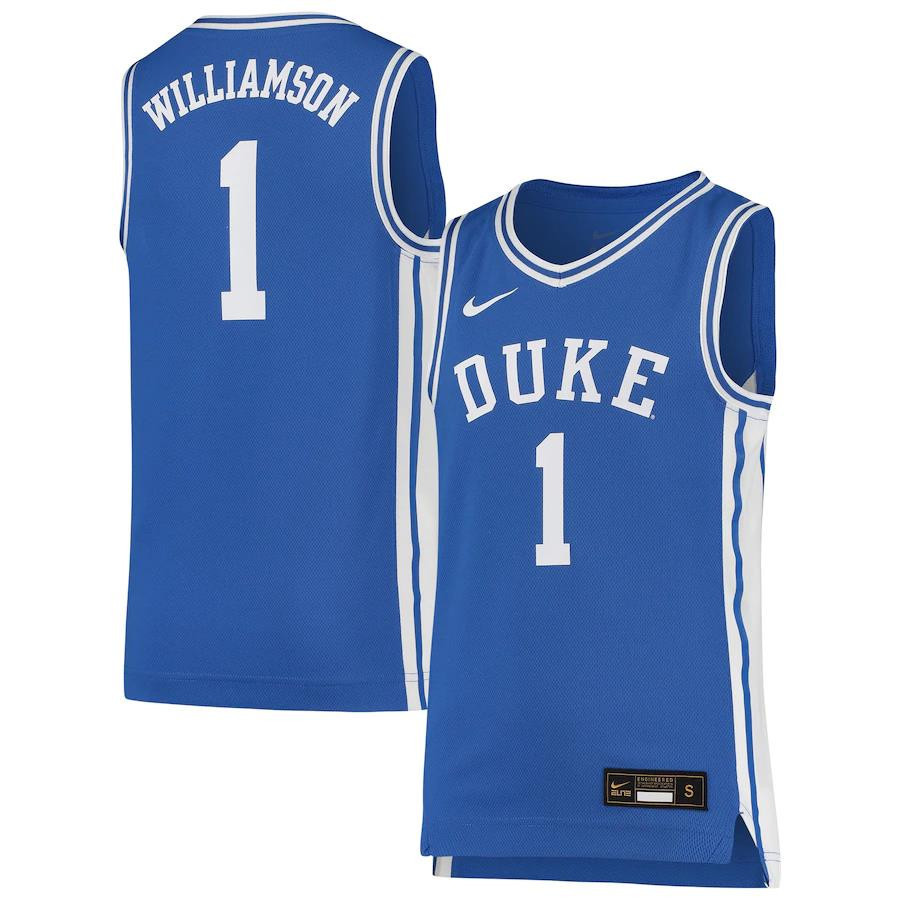 Zion Williamson Duke Blue Devils Youth Basketball Stitched Jersey – Royal