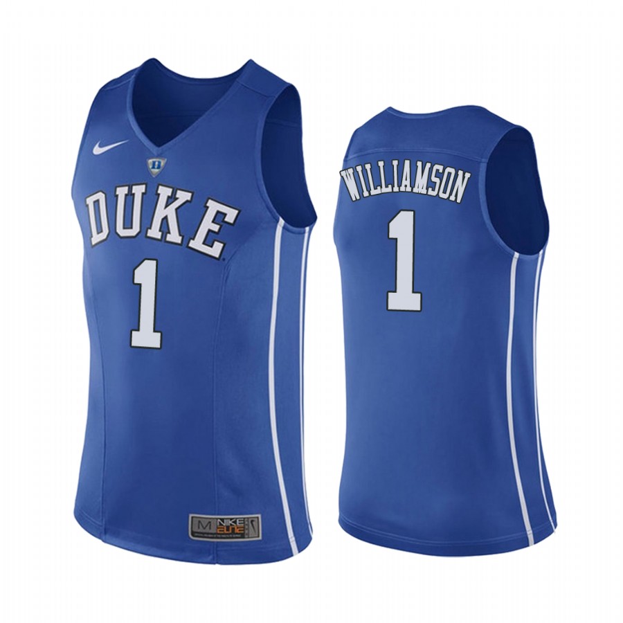 Zion Williamson NCAA #1 College Jersey - Blue