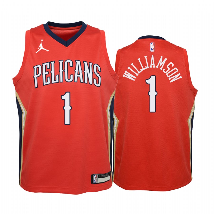 Zion Williamson New Orleans Pelicans Youth Red Statement Jersey Jumpman