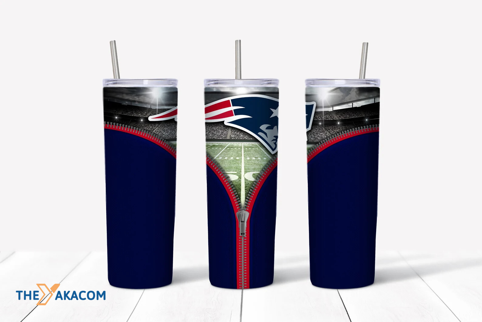 Zipper Opening Stadium New England Patriots Tumbler