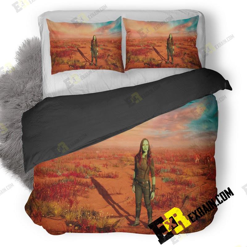 Zoe Saldana As Gamora In Guardians Of Galaxy Vol Qhd 3D Customized Duvet Cover Bedding Set