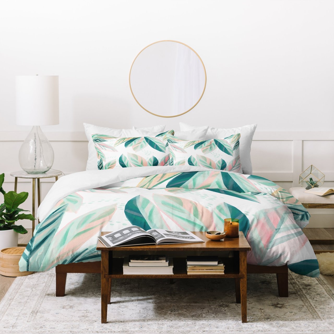 Zoe Wodarz Painterly Palm Duvet Cover Bedding Set