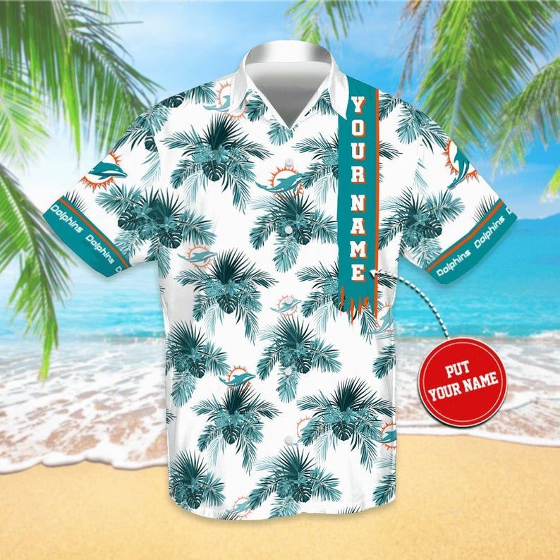 Zokastore Miami Dolphins Hawaiian Shirt Unisex 3D All Over Printed