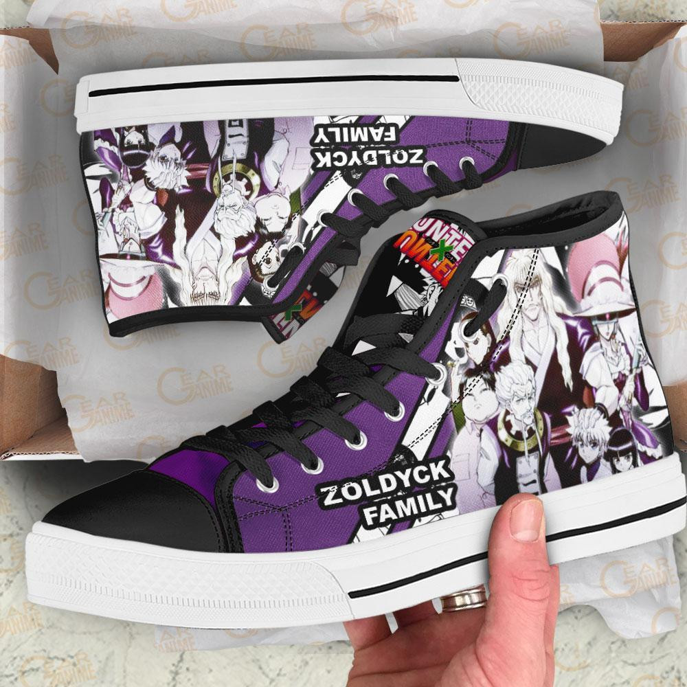 Zoldyck Family High Top Shoes Custom Manga Anime Hunter X Hunter Sneakers