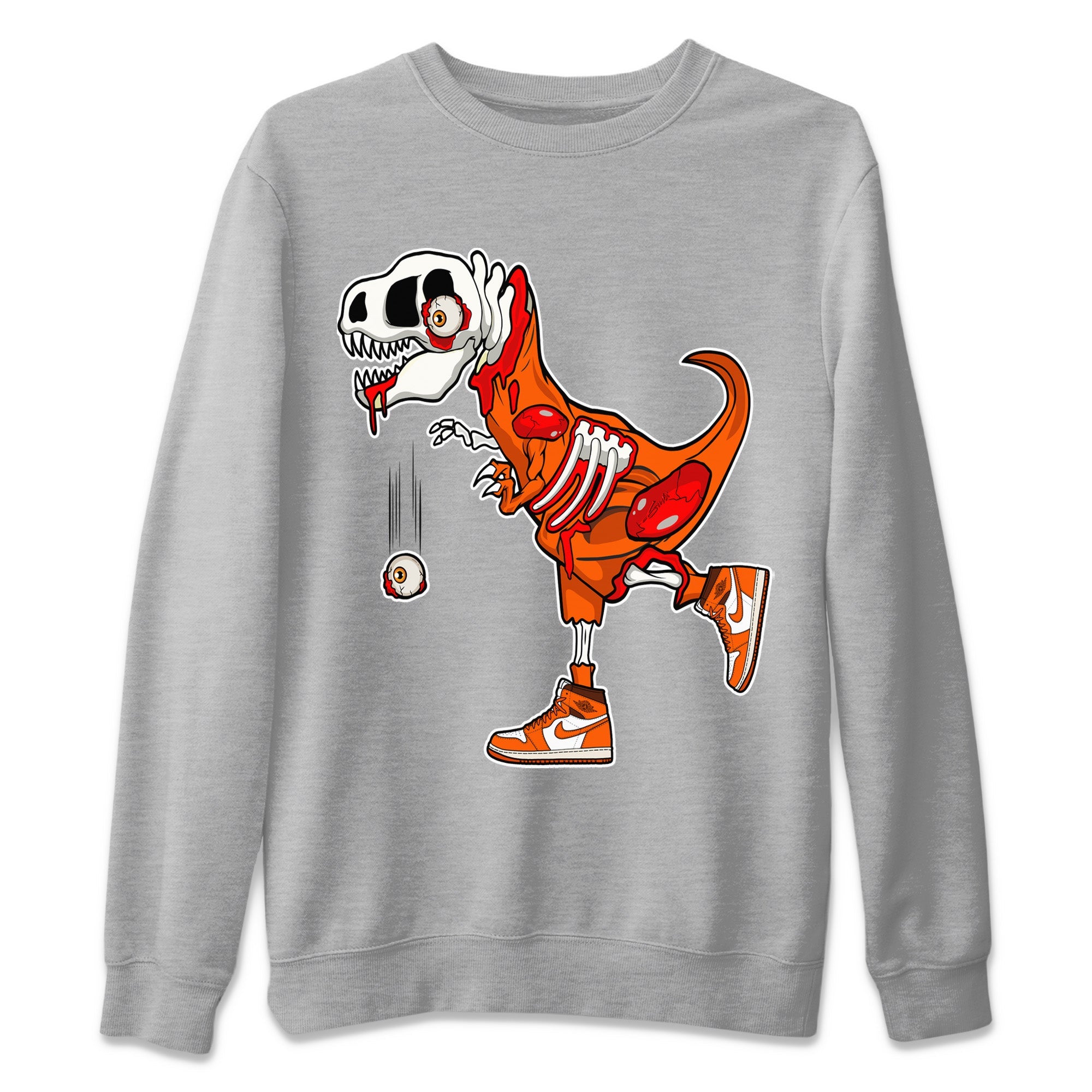 Zombie Dino Unisex Sweater – Air Jordan 1 Starfish, Sneakers Matching Sweater
