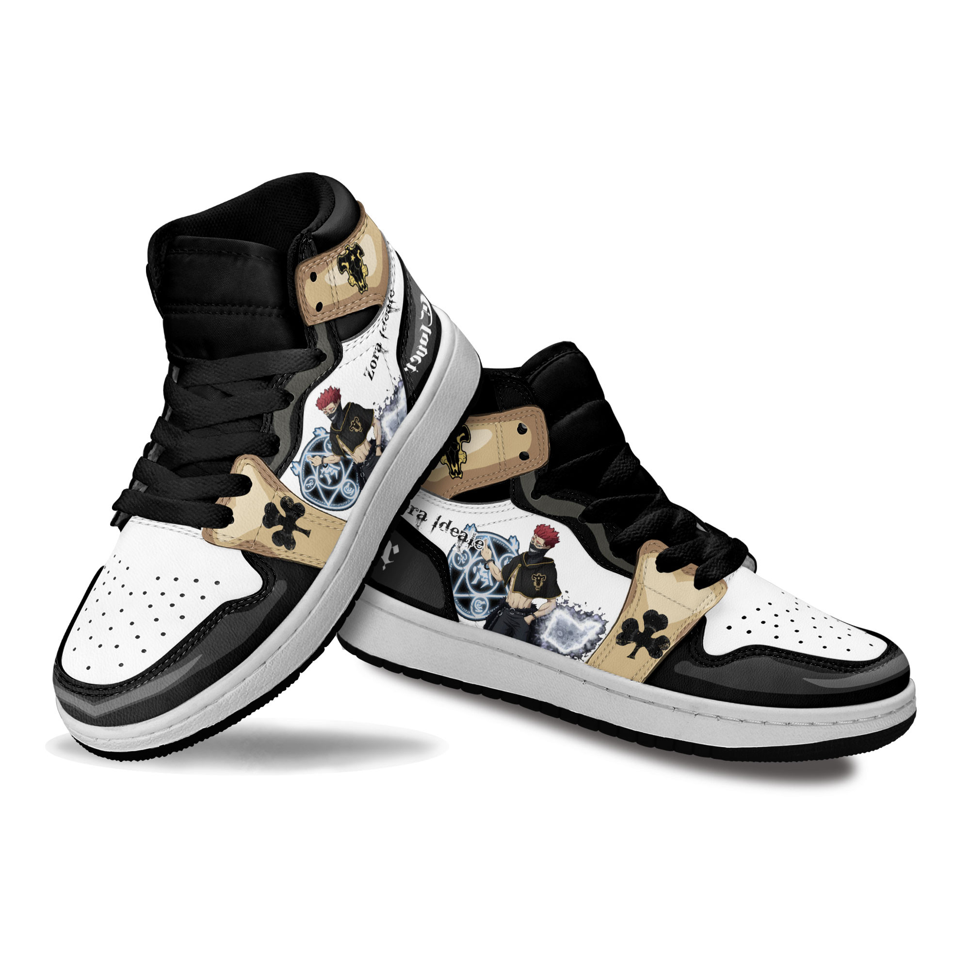 Zora Ideale Kids Sneakers Custom Black Clover Anime Shoes For Kids