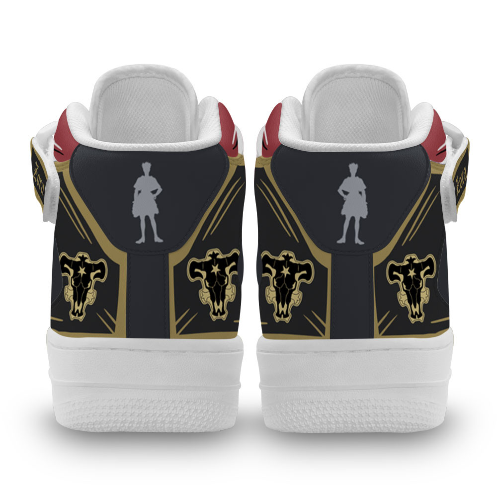 Zora Ideale Mask Sneakers Air Mid Custom Black Clover Anime Shoes