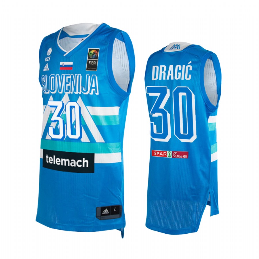 Zoran Dragic Slovenia #30 Blue 2021 Tokyo Olymipcs Home Jersey