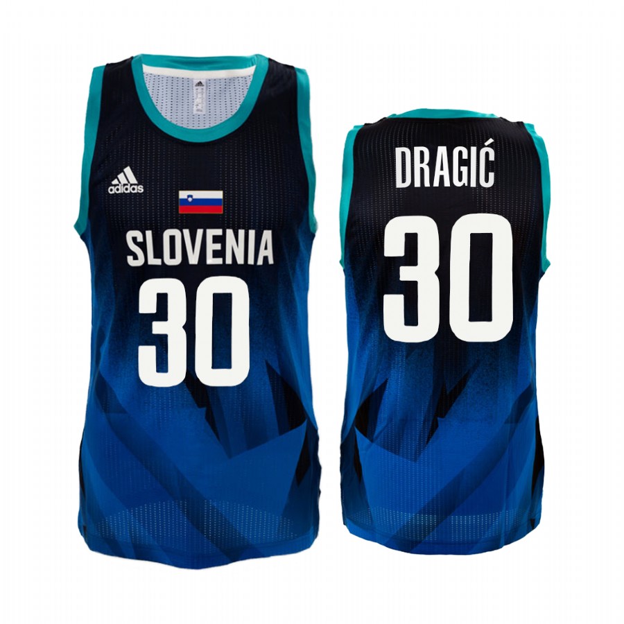 Zoran Dragic Slovenia #30 Blue 2021 Tokyo Olymipcs Limited Jersey