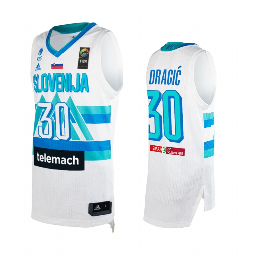 Zoran Dragic Slovenia #30 White 2021 Tokyo Olymipcs Away Jersey