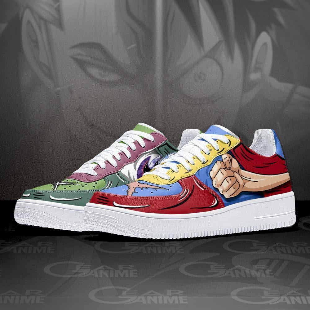 Zoro and Luffy Air Sneakers Custom Anime One Piece Shoes
